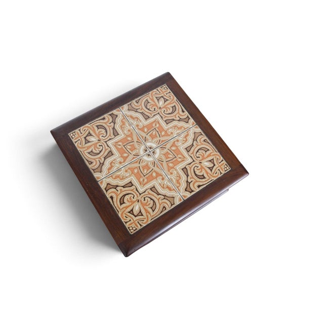 Wood Mid 20th Century G Plan Astro Tile Top Nesting Tables in Teak For Sale - Image 7 of 10