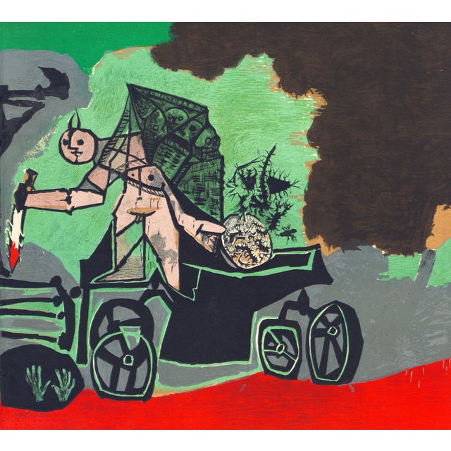 Pablo Picasso 1954 Pablo Picasso Lithograph "La Guerre" (The War) For Sale - Image 4 of 6