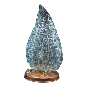 Table Lamp in Blue Murano Glass Vase for Barovier & Toso, 1960