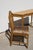 A matched Sheraton-style entryway console and side chair, made by a Southern California craftsman in striking zebrawood...