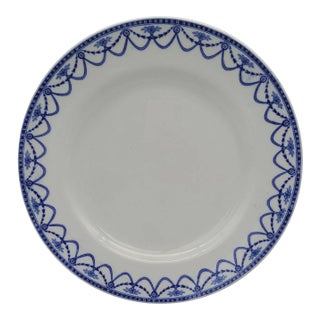 Edwardian Blue & White Ellesmere Plate For Sale