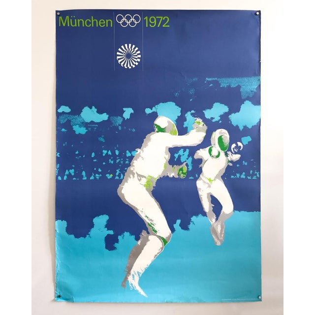 Modern Munich Olympics Fencing Poster by Otl Aicher, 1972 For Sale - Image 3 of 8