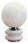 Space Age Spherical White Glass Table Lamp, 1970s For Sale