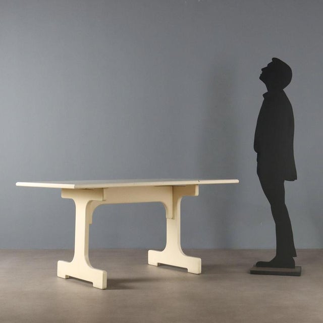 Vintage Table in Lacquered Wood, 1960s, in Good conditions. This piece is attributed to the mentioned designer/maker. It...