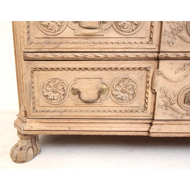 19th Century Bleached Oak Chest of Drawers For Sale - Image 11 of 18