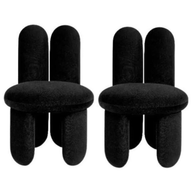 Set of 2 glazy chairs, gentle 193 by royal stranger dimensions: w 58 d 58 h 85 cm sh 50 sd 46 cm materials: upholstery...