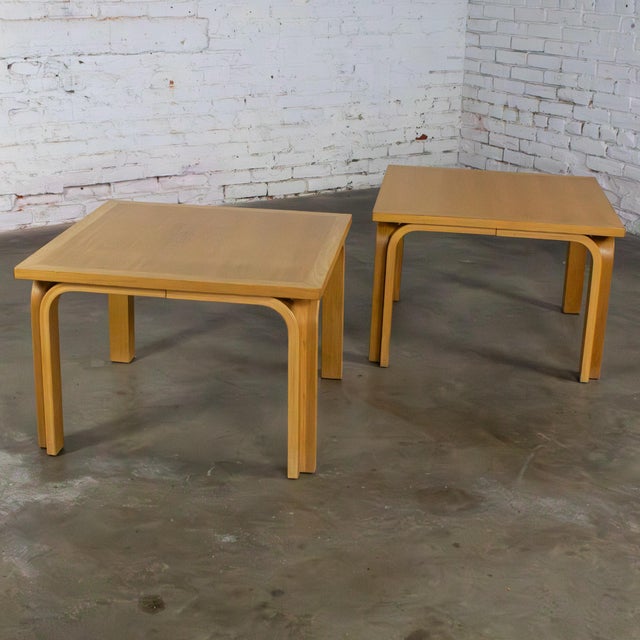 Late 20th Century Late 20th Century Scandinavian Modern Oak End or Coffee Tables by Thygesen and Sorensen for Magnus Olesen and Rudd International For Sale - Image 5 of 17