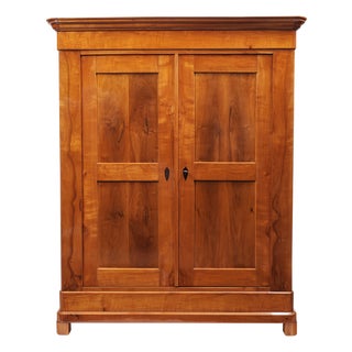 Biedermeier Hall Cabinet in Walnut and Cherry For Sale