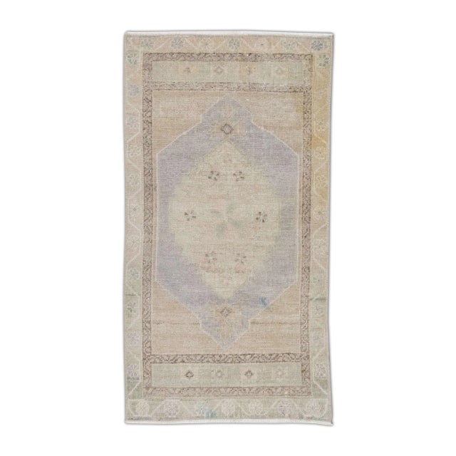 1960s Vintage Turkish Mini Rug 1'9" X 3'2" For Sale - Image 5 of 5