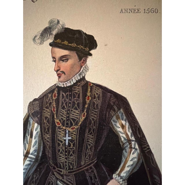 Court Costume Royal Couple, 1847, Lithograph For Sale - Image 4 of 10