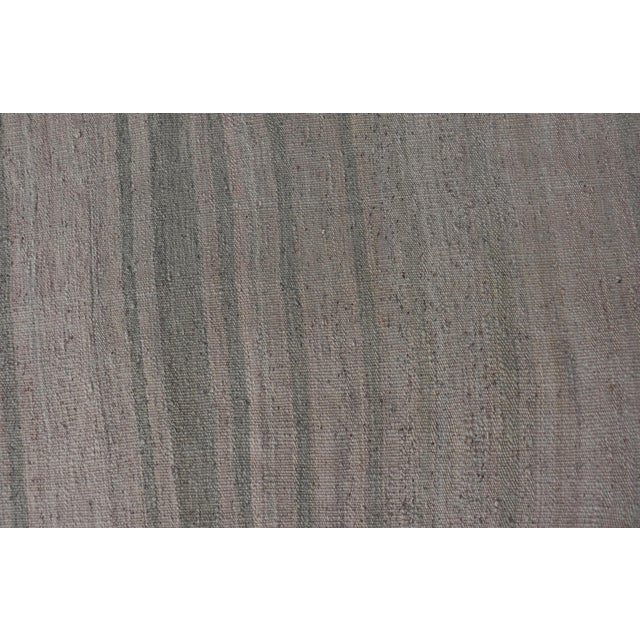 Vintage Turkish Kilim With Soft Gray, Sage, and Faded Rose Panel Design For Sale - Image 12 of 12