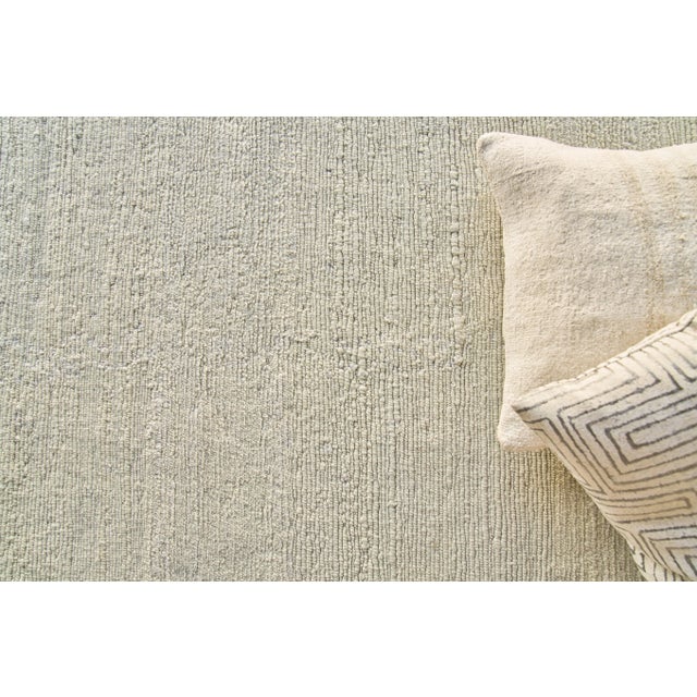 Exquisite Rugs Merino Wool Hand-Knotted Light Silver Rug-12'X15' For Sale In Los Angeles - Image 6 of 7