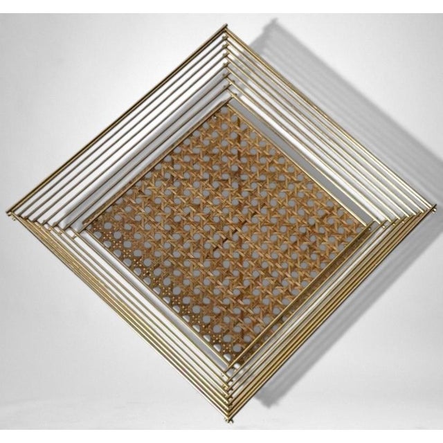 Early 21st Century Christian Dior Style Lucite and Vienna Straw Basket For Sale - Image 5 of 18
