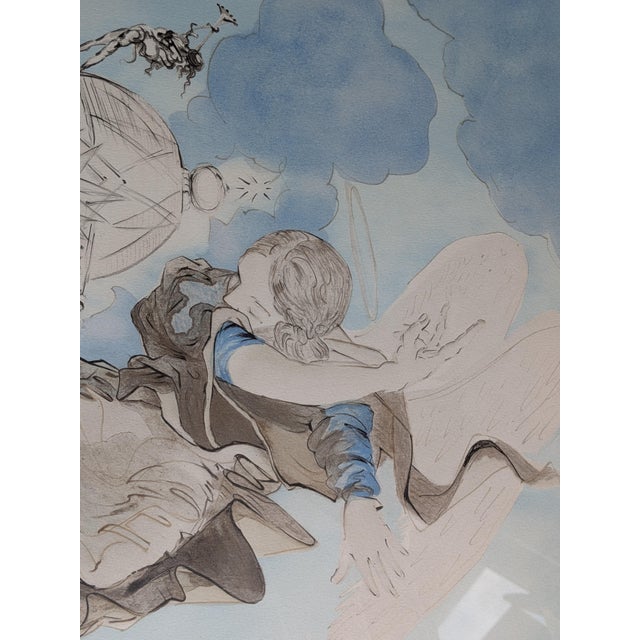 Salvador Dali, The Archangel Raphael, Hand-Signed Aquatint and Relief on Paper, 1980s For Sale - Image 14 of 18