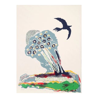 Benny Andrews, Black Bird, Lithograph For Sale