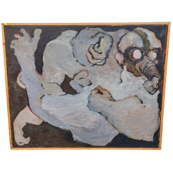 Dick Bergfeld, Pollution, Oil on Canvas, 1970s For Sale - Image 7 of 7