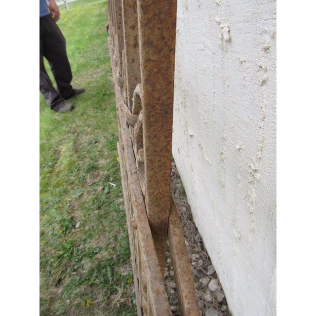 Metal Antique Victorian Iron Gate Window Garden Fence For Sale - Image 7 of 7