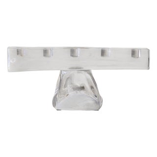 French Crystal Candelabra in the Manner of Daum, 1960s For Sale