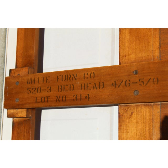 Mid-Century Modern Walnut Queen Headboard by White Furniture Company – Vintage 1970s Solid Wood American Made Bed Frame For Sale - Image 13 of 13