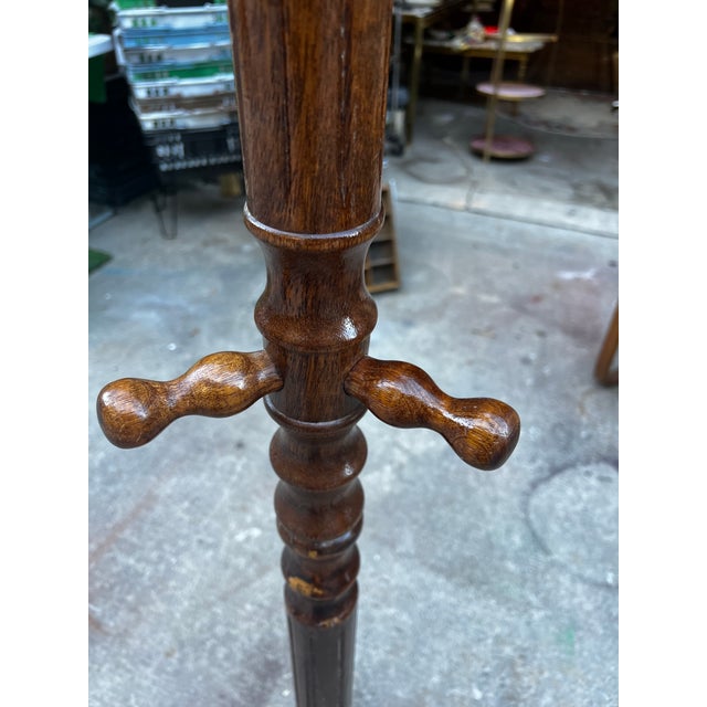 1970s 1970s Tall Vintage Hand Carved Wooden Coat Rack For Sale - Image 5 of 9