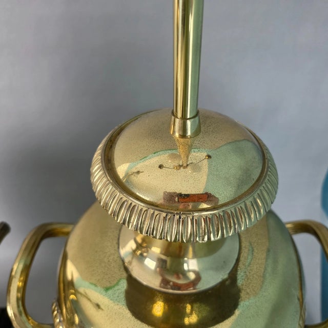 Vintage Marbro Polished Brass "Hydria" Table Lamps Dual Light a Pair For Sale - Image 11 of 18