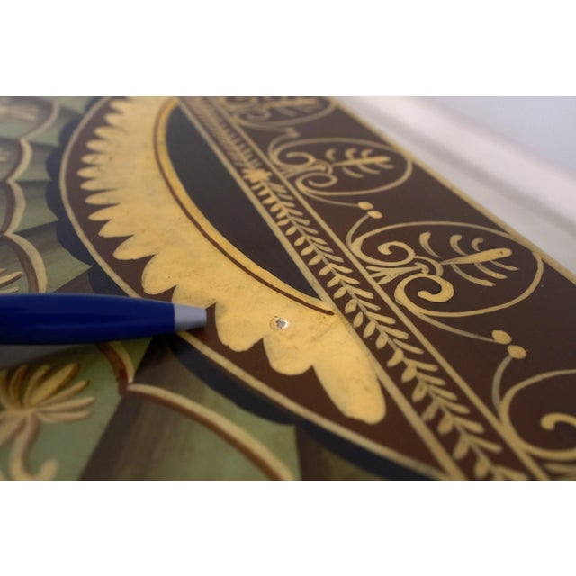 Adams Paint Decorated 1/2 Round Console Table For Sale - Image 12 of 12