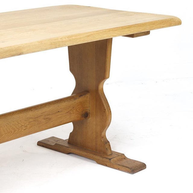 Mid-Century Brutalist Rustic Dining Table For Sale - Image 4 of 9