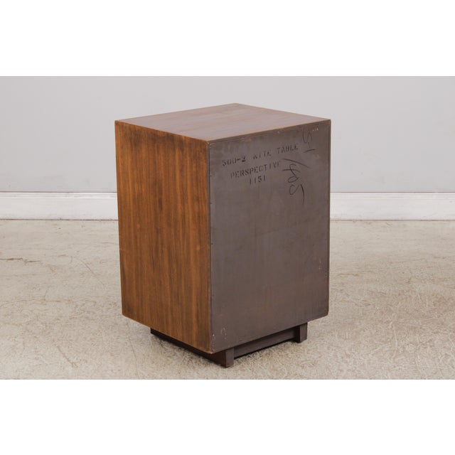Pair of Drexel Perspective Walnut Nightstands For Sale - Image 14 of 16