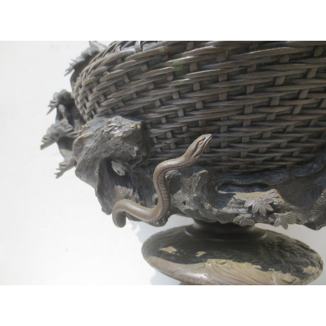 Massive Meiji Bronze Temple Urn 19th Century For Sale - Image 17 of 17