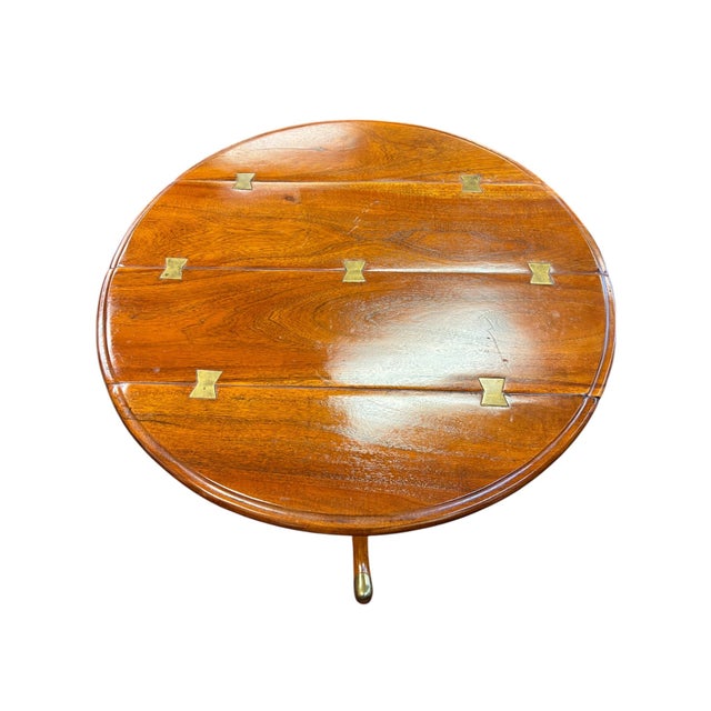 Theodore Alexander Regency Style Pedestal Table With Brass Inlay For Sale In West Palm - Image 6 of 14