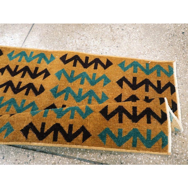 Textile Galerie Shabab Collection Mid-20th Century Turkish Anatolian Art Deco Runner For Sale - Image 7 of 8