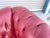 1980s Vintage Tufted Red Leather Rolled-Arm Chesterfield Sofa For Sale - Image 9 of 11