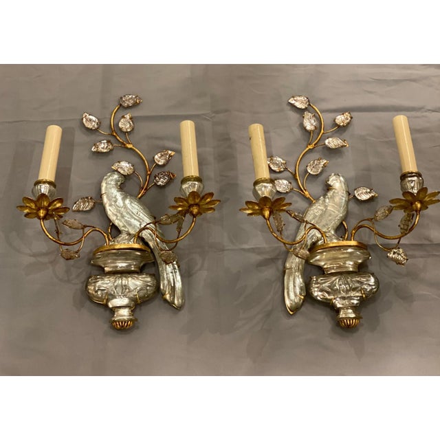 French 1940’s French Bird Sconces - A Pair For Sale - Image 3 of 6