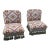 Napoleon the 3rd antique pair of tapestry slipper chairs. Very pretty silhouette and tapestry fabric.