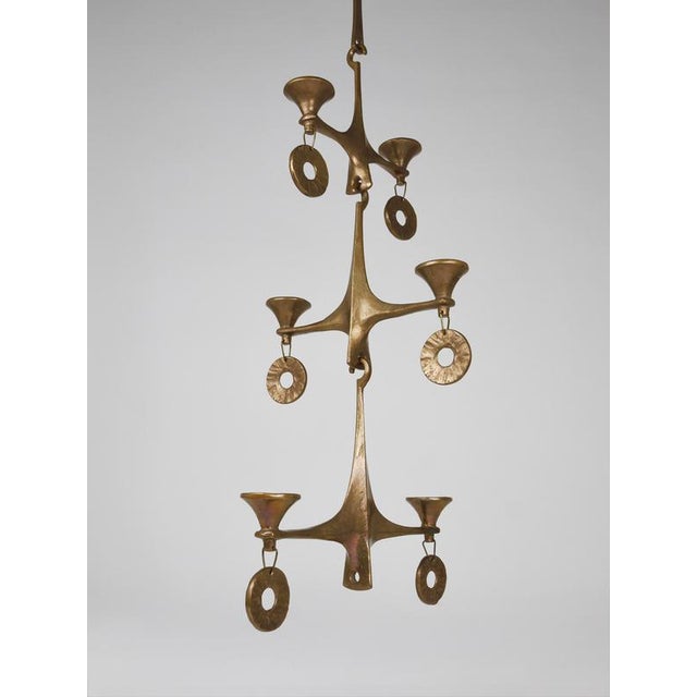 Large Brutalist Hanging Ceiling Candelabra by Michael Harjes, 1970s For Sale - Image 10 of 18