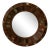 1980s Rustic Reclaimed Wood Round Mirror For Sale