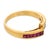 1990s Vintage Ruby Diamond 18k Yellow Gold Bypass Ring, Size 6.75 For Sale - Image 5 of 7