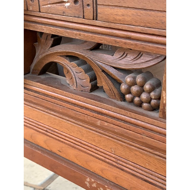 Antique Hand Carved Fruit & Foliage Teak Wood Mirror Chairish