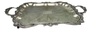 Large Victorian Birmingham Silver Company Serving Tray