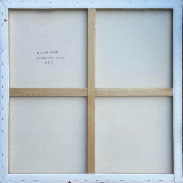 Philippe Halaburda Contemporary Abstract Acrylic and Color Tape on Canvas Painting “Peerviin Okk" by Philippe Halaburda For Sale - Image 4 of 5