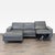 Modern West Elm Axel Gray Leather Reclining Sectional Sofa With Motion Recliner For Sale - Image 3 of 8