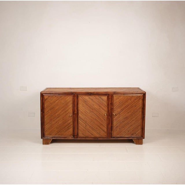 Southern Nurseries Rattan Sideboard from Vivai Del Sud, 1970 For Sale - Image 4 of 18