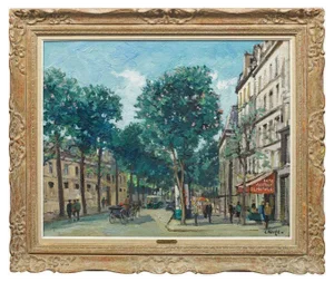 Constantine Kluge, Place Beauvau, Paris, Oil on Canvas, 1940, Framed