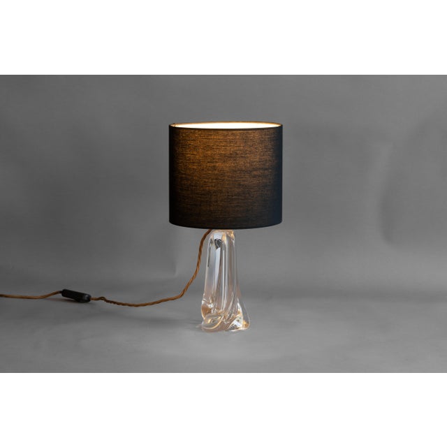 Mid-Century Modern Mid-Century Clear Glass Table Lamp, 1960s For Sale - Image 3 of 9