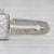 Modern 0.15ctw Diamond Square Link Bracelet 18k White Gold 6.75" 4.5mm For Sale - Image 3 of 8