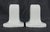 Late 20th Century Pair of European White Ceramic Bathroom Towel Bar Brackets For Sale - Image 5 of 7