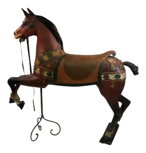 Antique Carved Turn of the Century Carousel Horse