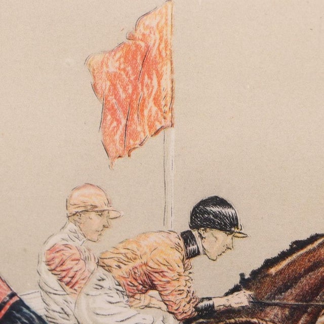 1930s Paul Brown Color Lithograph "The Water - Aintree" From the Grand National For Sale In New York - Image 6 of 7