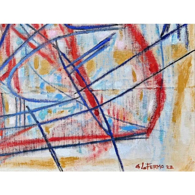 Abstract Expression is an original artwork realized by Giorgio Lo Fermo (b. 1947) in 2022 Original Oil Painting on Canvas....
