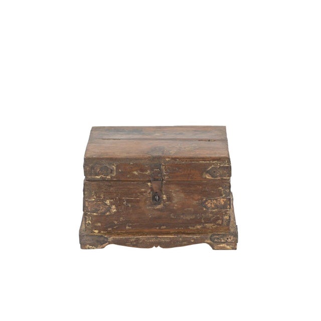 This Vintage Anglo-Indian Teakwood Small Box is handcrafted from solid teakwood, showcasing the simple beauty of Anglo-...